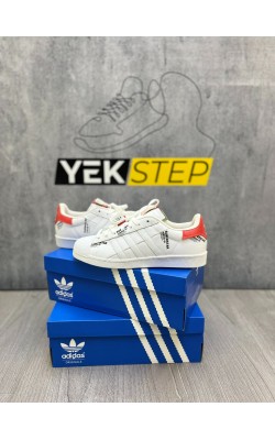 Adidas Süperstar Beyaz-Kırmızı Etiketli